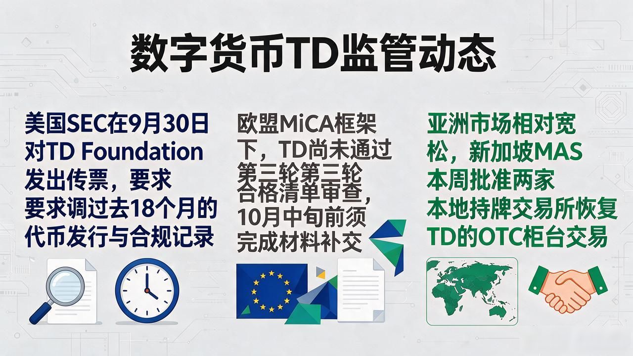 数字货币TD最新消息汇总：10月初资金流向和监管动态一文说清