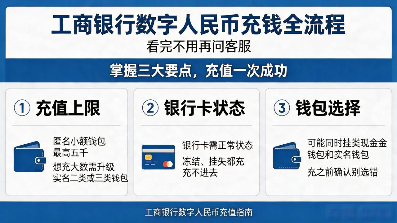 工商银行数字人民币充钱全流程，看完不用再问客服