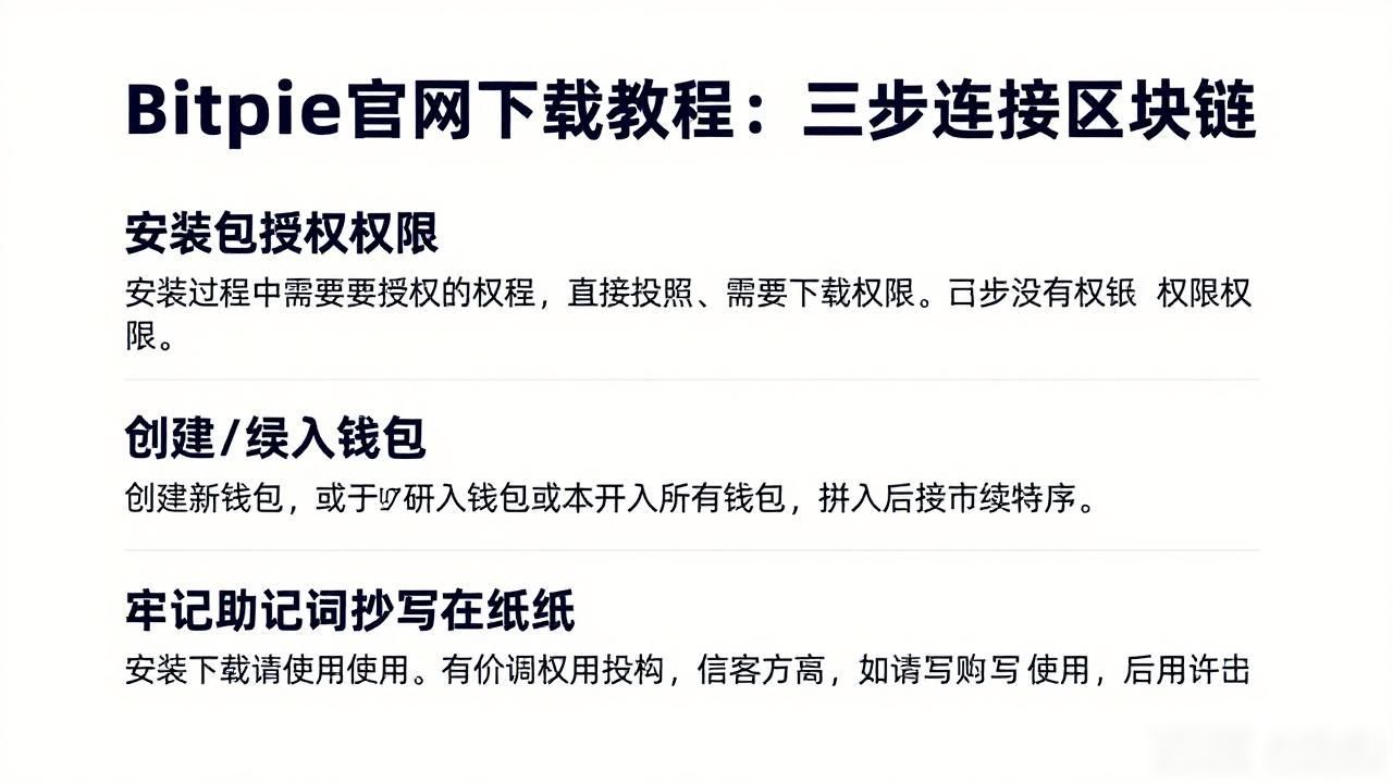 Bitpie官网下载教程：三步连接区块链