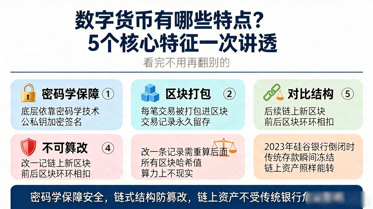 数字货币有哪些特点?5个核心特征一次讲透,看完不用再翻别的