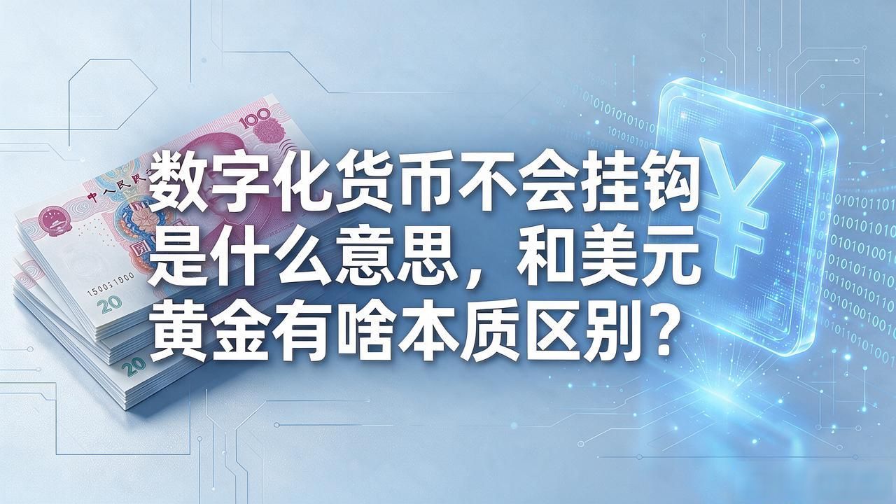 数字化货币不会挂钩是什么意思,和美元黄金有啥本质区别