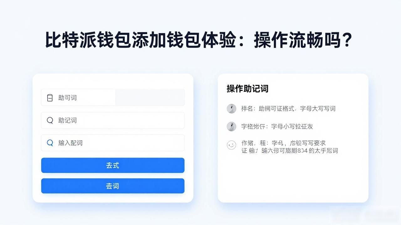 比特派钱包添加钱包体验:操作流畅吗?