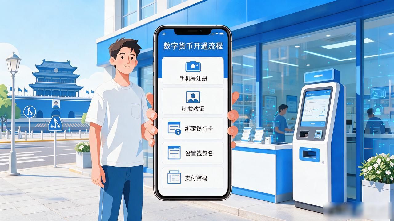 在西安开通数字货币,手机上点几下就搞定了,根本不用跑银行