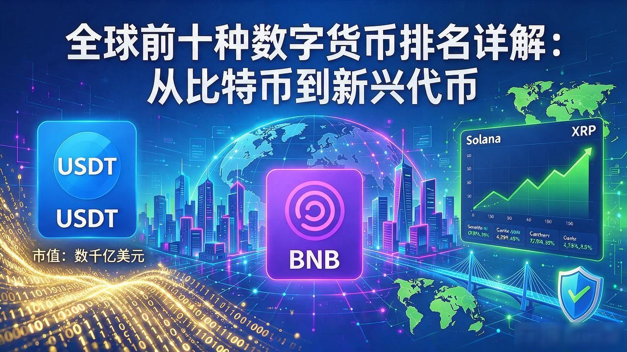 全球前十种数字货币排名详解：从比特币到新兴代币