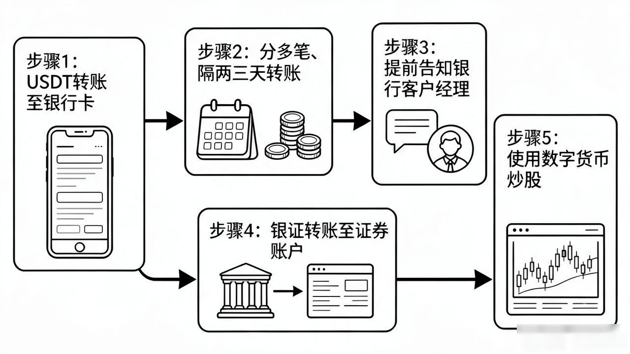 数字货币怎么用来炒股？USDT转A股资金的实操全流程