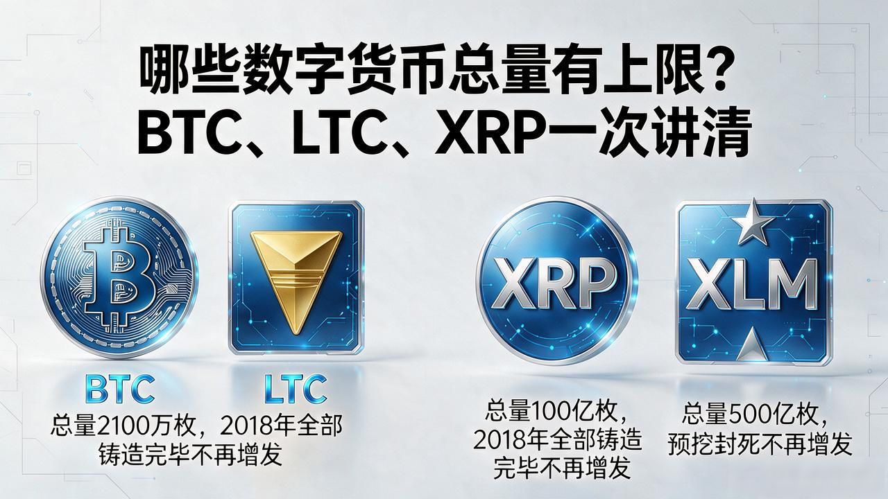 哪些数字货币总量有上限？BTC、LTC、XRP一次讲清