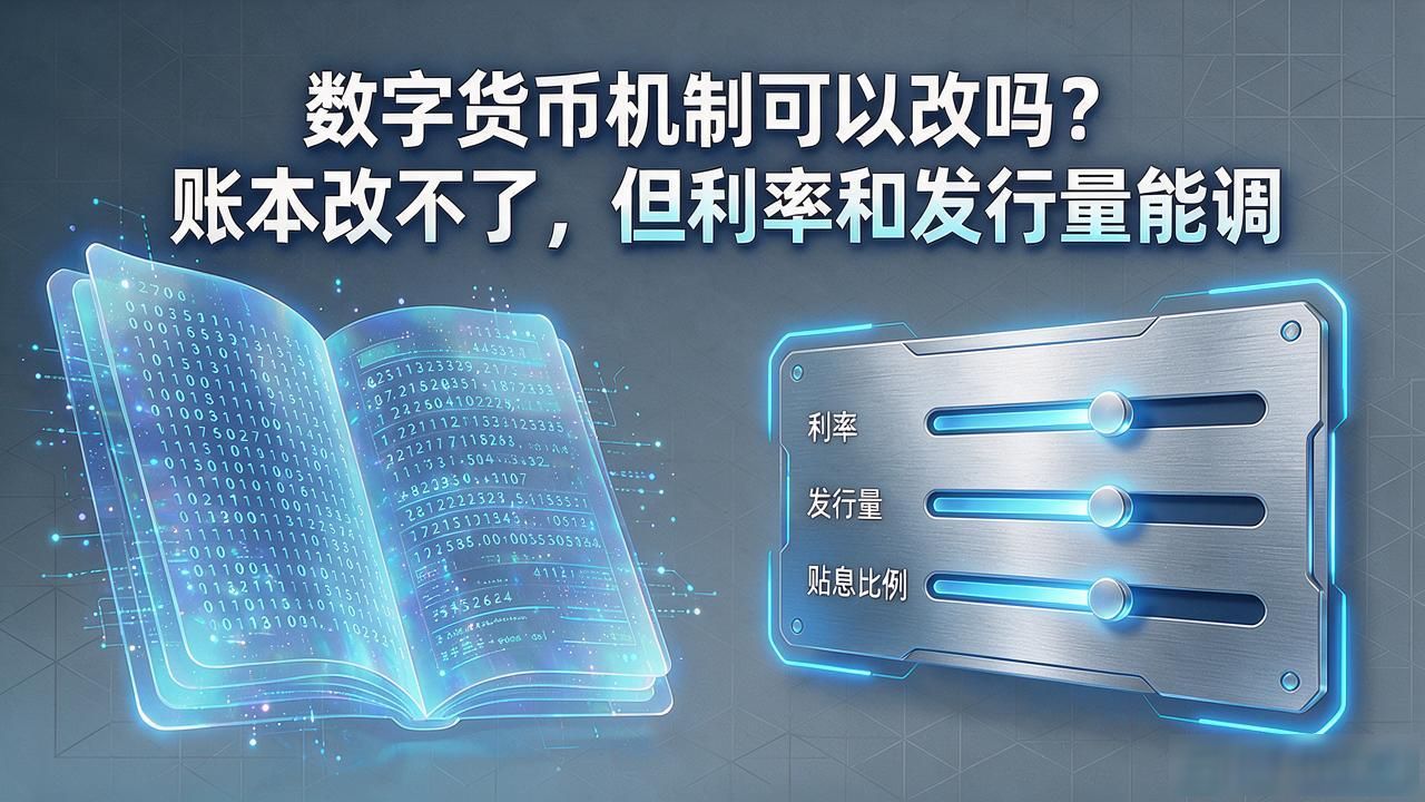 数字货币机制可以改吗?账本改不了,但利率和发行量能调