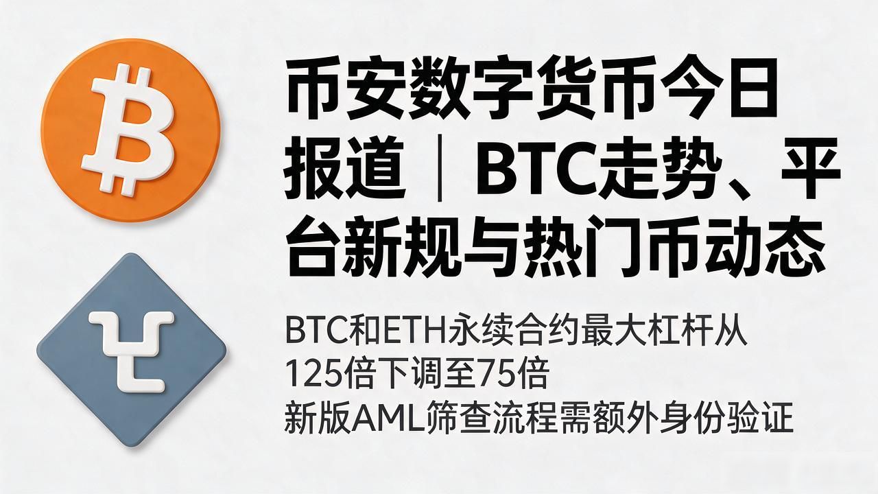 币安数字货币今日报道｜BTC走势、平台新规与热门币动态
