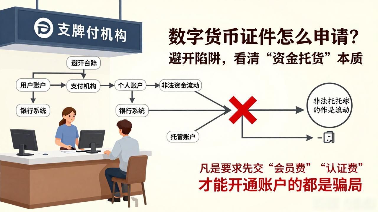 数字货币证件怎么申请?避开陷阱,看清“资金托管”本质