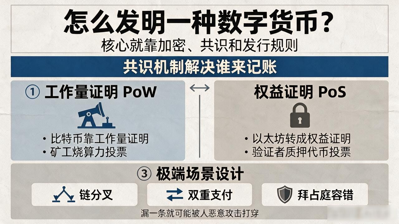 怎么发明一种数字货币？核心就靠加密、共识和发行规则