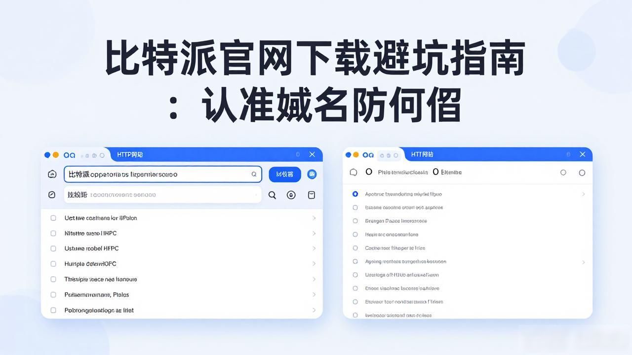 比特派官网下载避坑指南:认准域名防假冒
