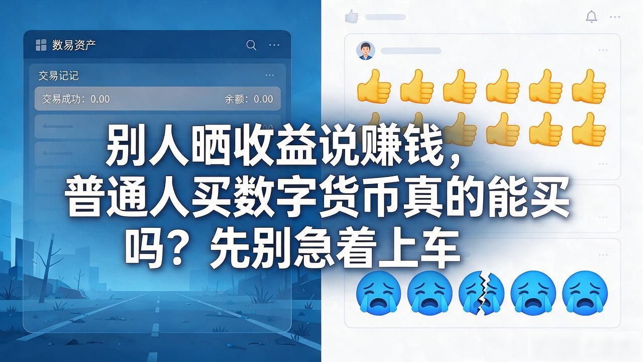 别人晒收益说赚钱,普通人买数字货币真的能买吗?先别急着上车