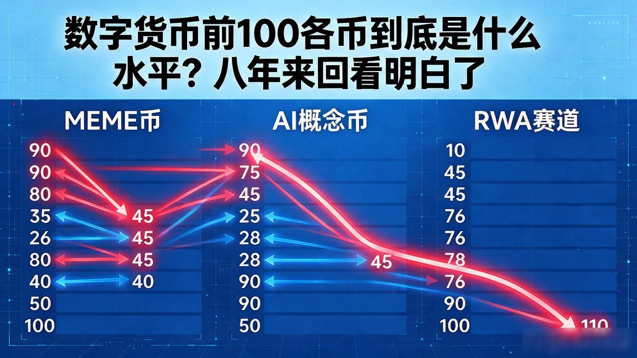 数字货币前100各币到底是什么水平？八年来回看明白了