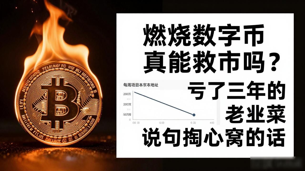 燃烧数字货币真能救市吗？亏了三年的老韭菜说句掏心窝的话