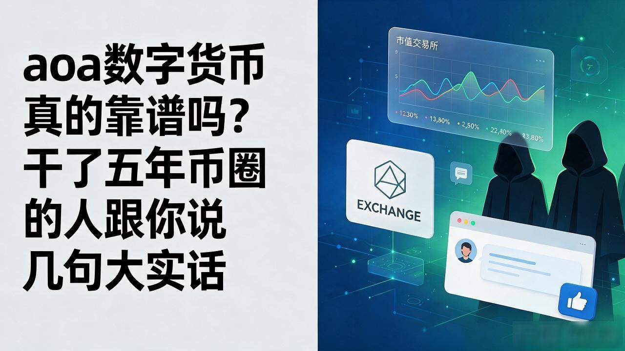 aoa数字货币真的靠谱吗？干了五年币圈的人跟你说几句大实话