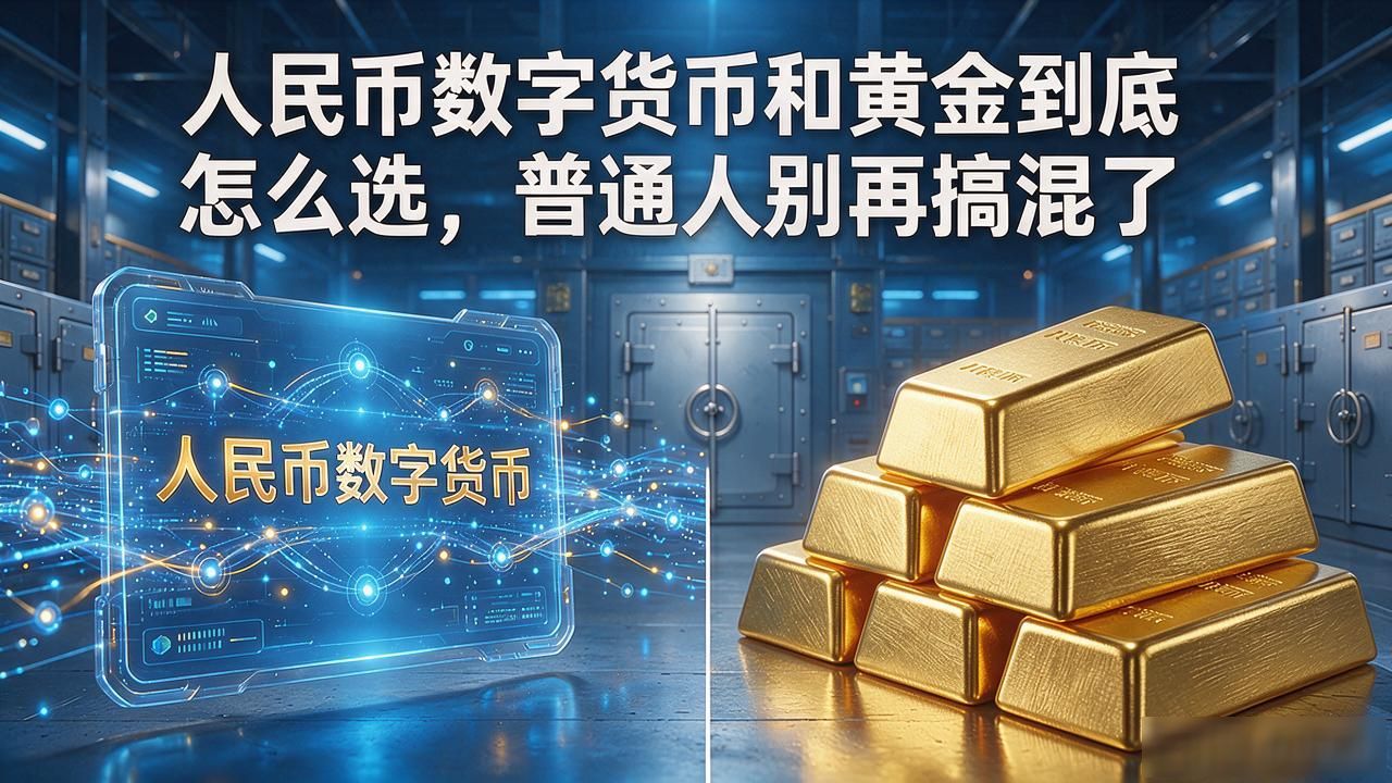 人民币数字货币和黄金到底怎么选，普通人别再搞混了