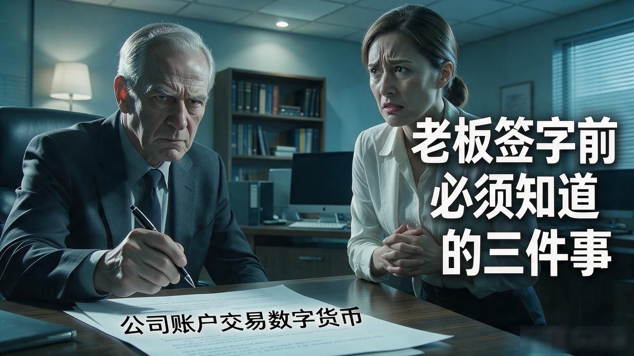 公司账户交易数字货币,老板签字前必须知道的三件事