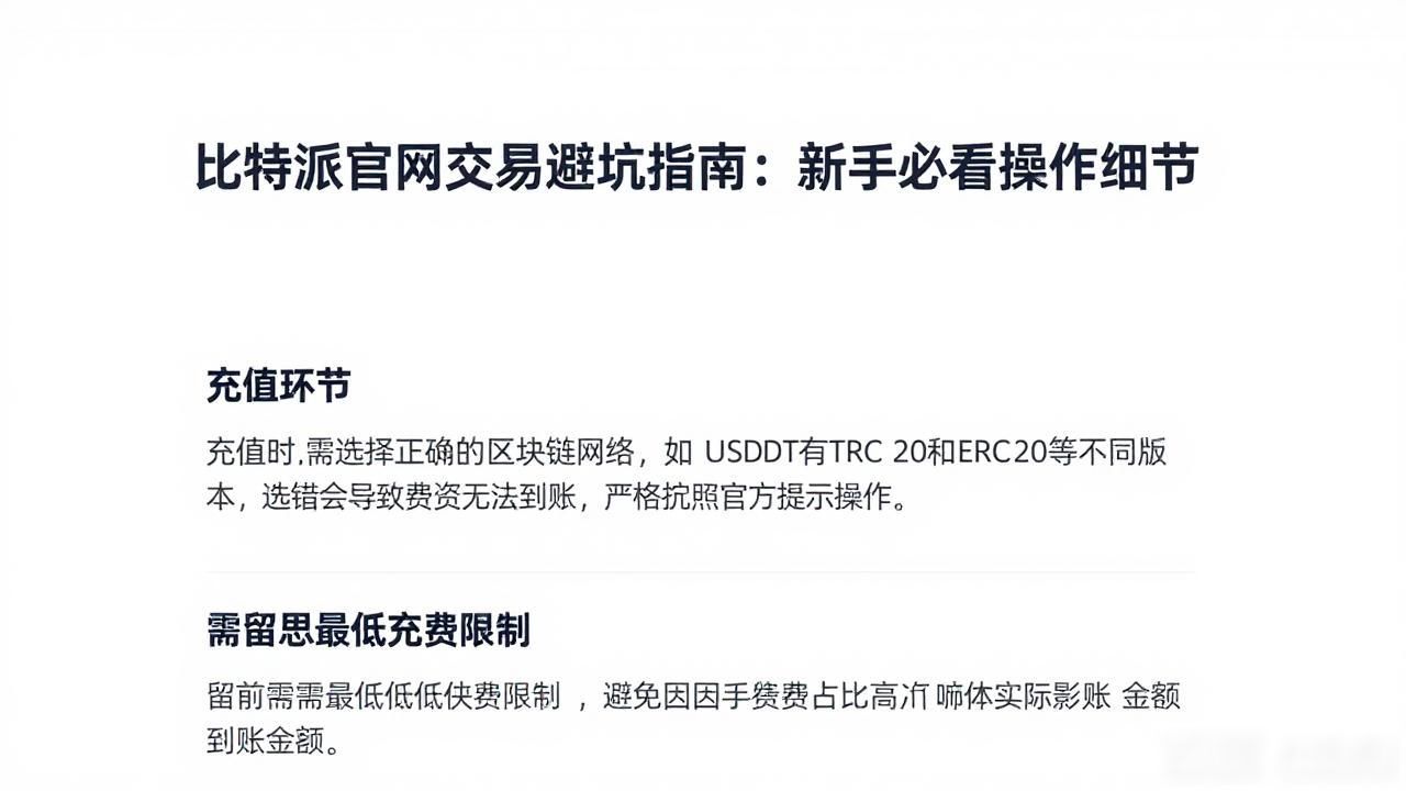 比特派官网交易避坑指南：新手必看操作细节