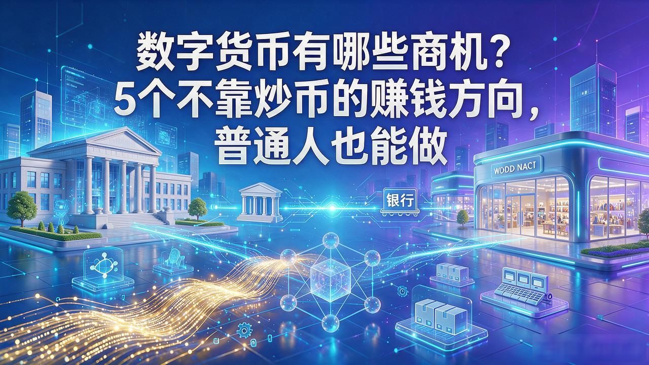 数字货币有哪些商机？5个不靠炒币的赚钱方向，普通人也能做