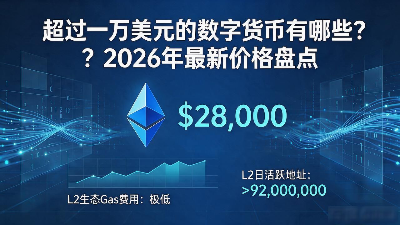 超过一万美元的数字货币有哪些?2026年最新价格盘点