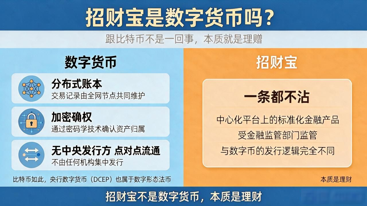 招财宝是数字货币吗?跟比特币不是一回事,本质就是理财