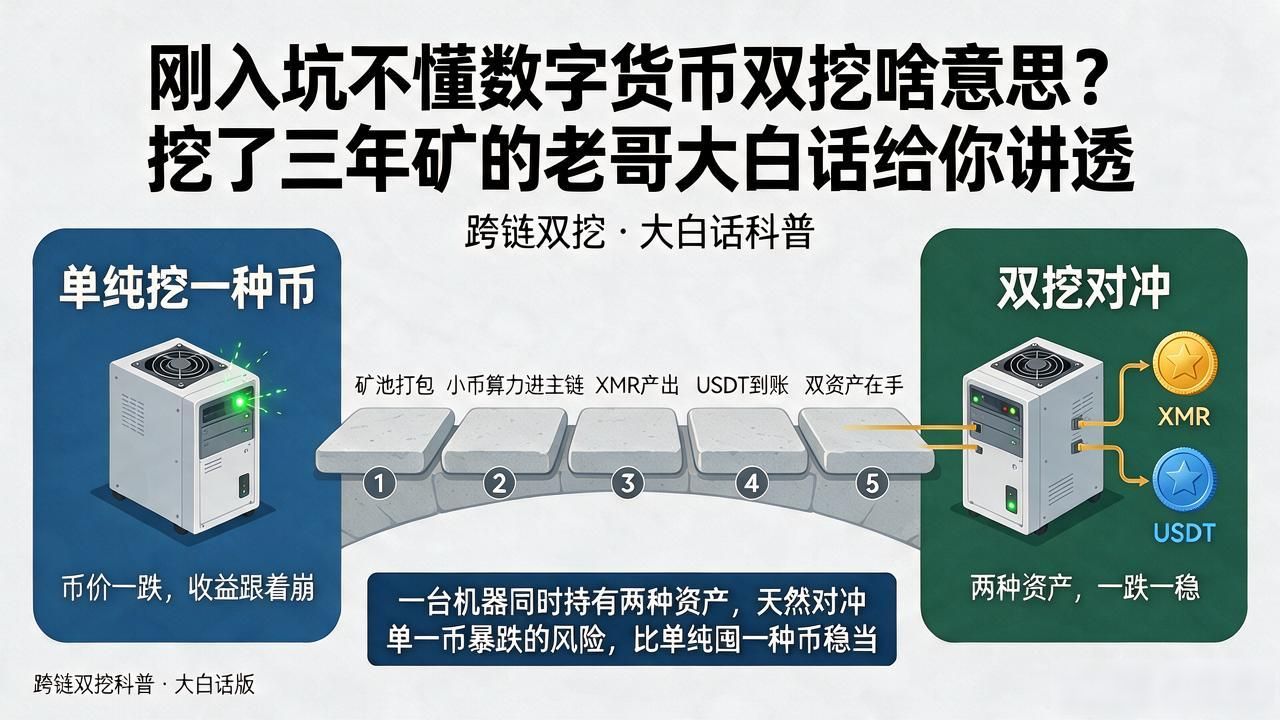 刚入坑不懂数字货币双挖啥意思？挖了三年矿的老哥大白话给你讲透
