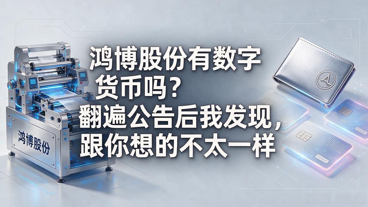 鸿博股份有数字货币吗？翻遍公告后我发现，跟你想的不太一样