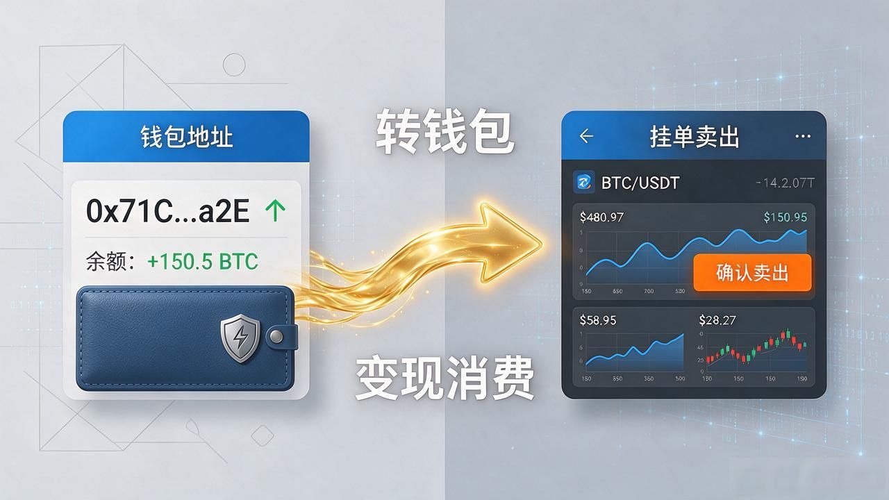 送我的数字货币到底怎么用？转钱包、消费、提现一步步讲清