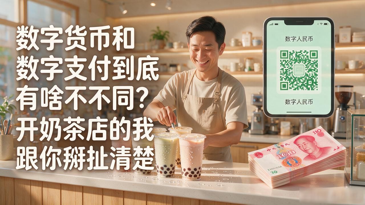数字货币和数字支付到底有啥不同？开奶茶店的我跟你掰扯清楚