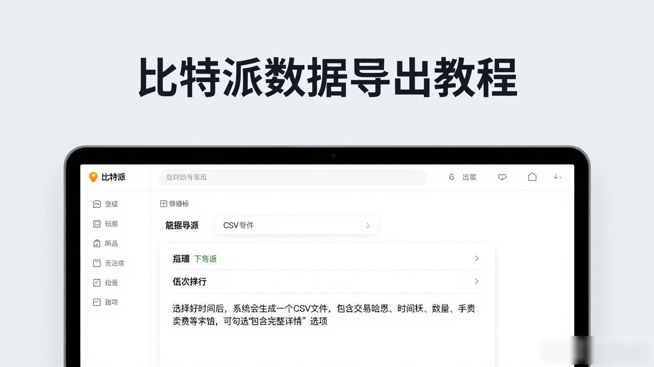 比特派数据导出教程