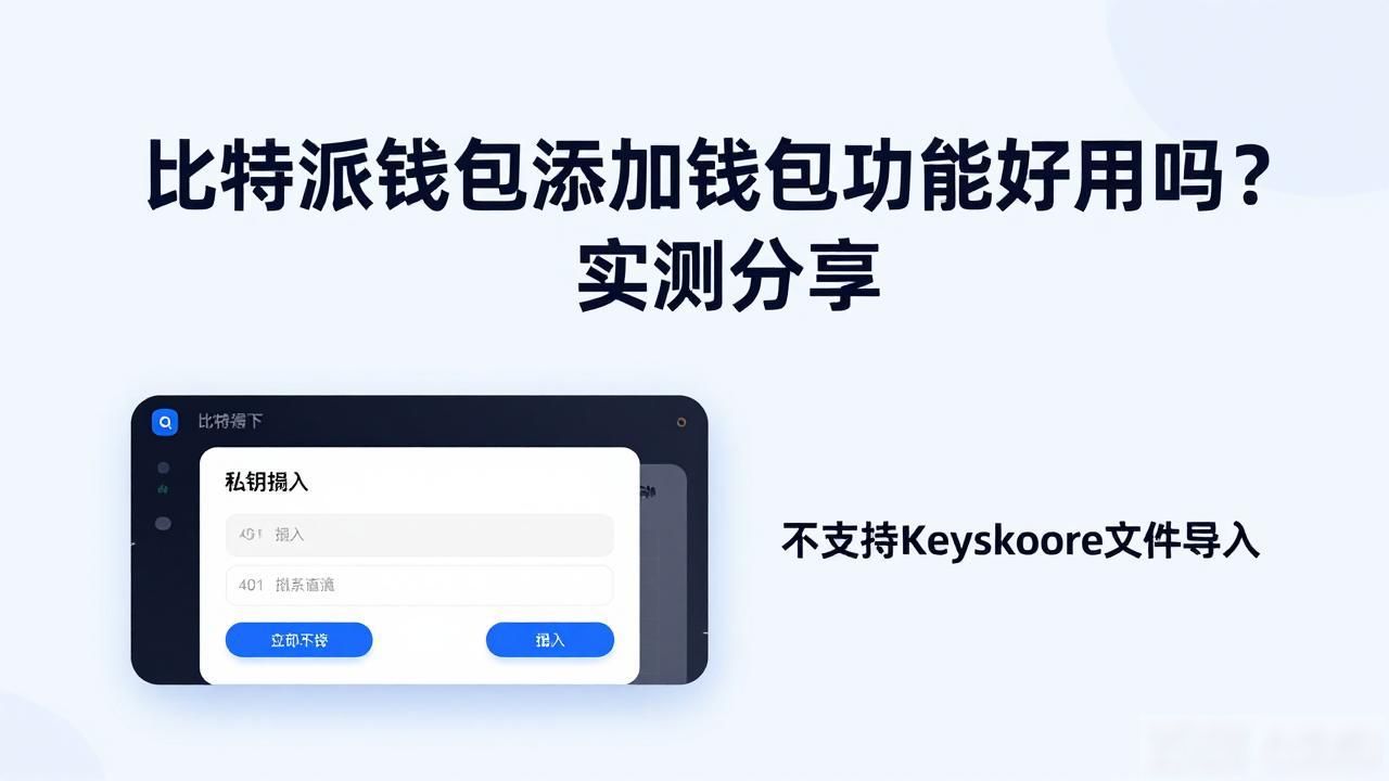 比特派钱包添加钱包功能好用吗？实测分享