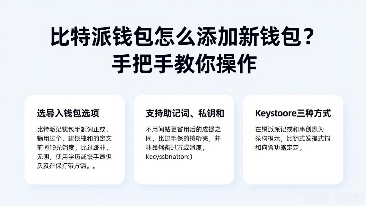 比特派钱包怎么添加新钱包？手把手教你操作