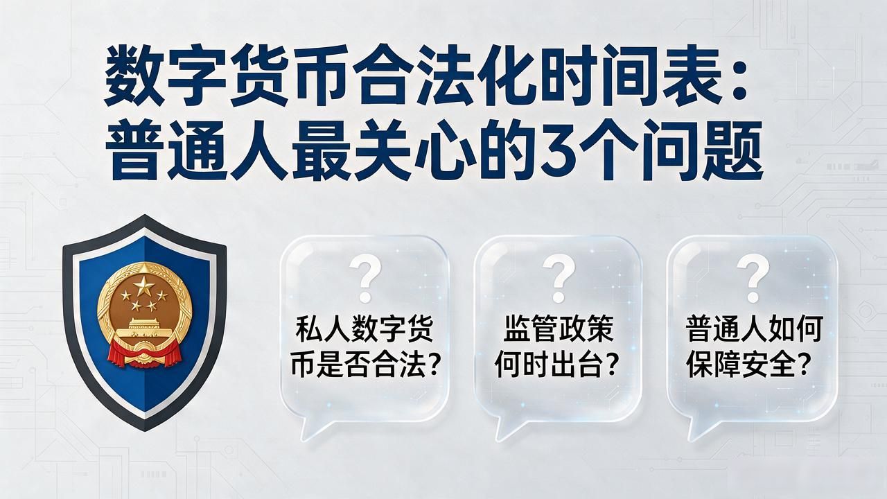 数字货币合法化时间表：普通人最关心的3个问题