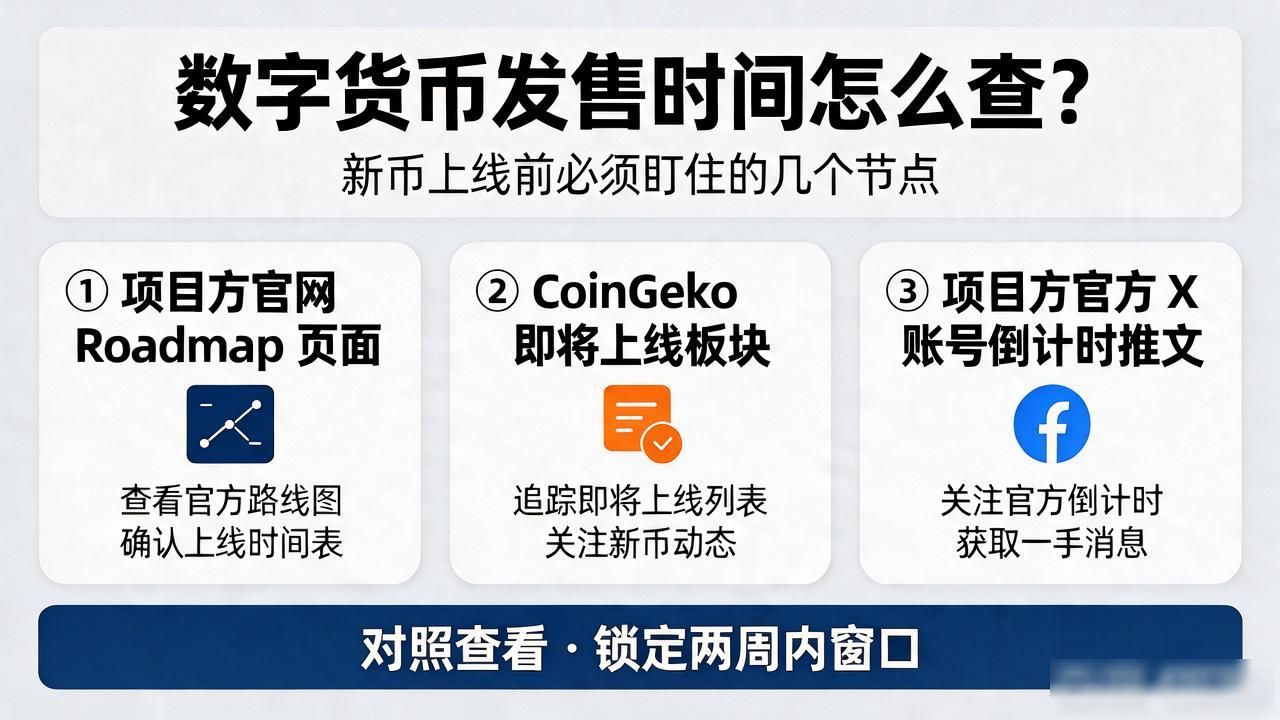 数字货币发售时间怎么查?新币上线前必须盯住的几个节点