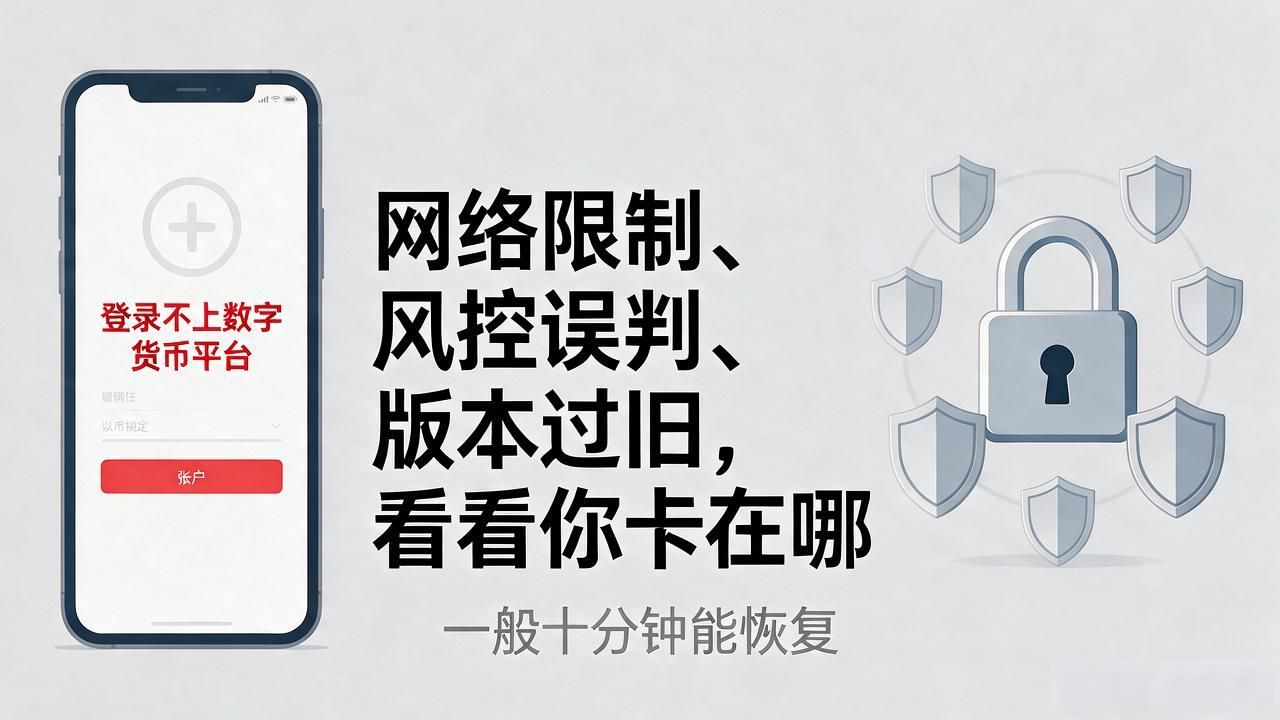登录不上数字货币平台?网络限制、风控误判、版本过旧,看看你卡在哪