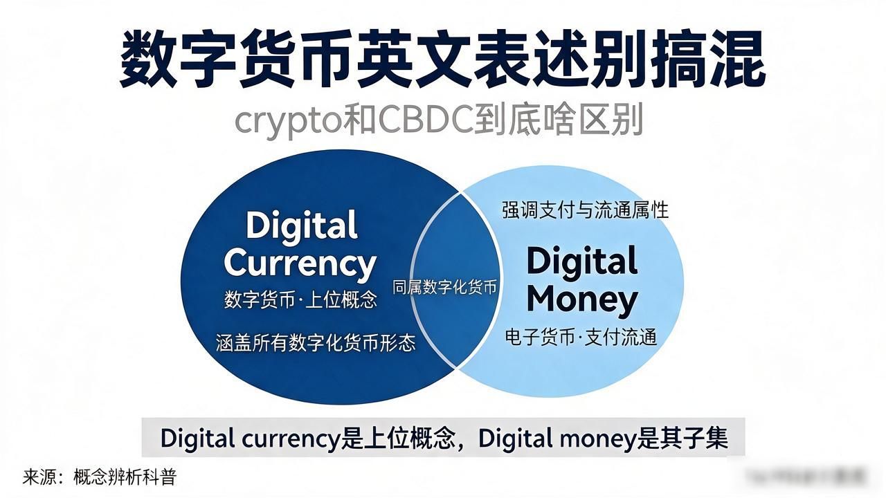数字货币英文表述别搞混,crypto和CBDC到底啥区别