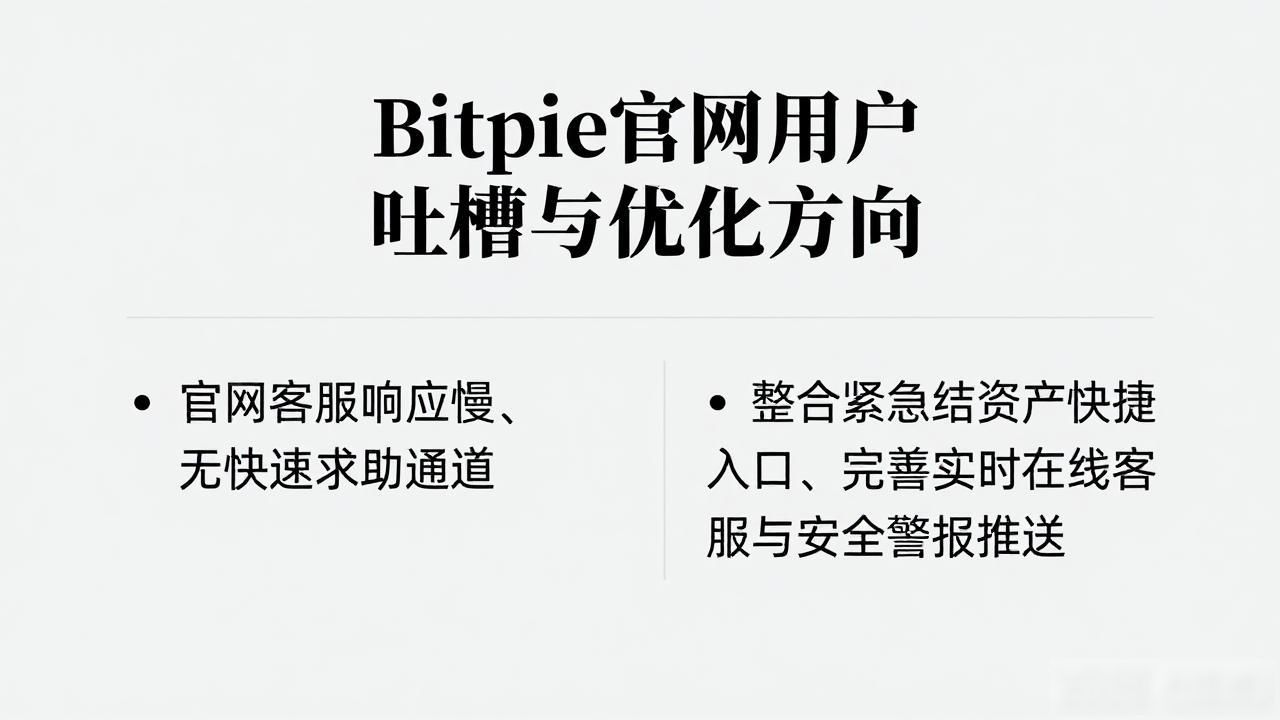 Bitpie官网用户吐槽与优化方向